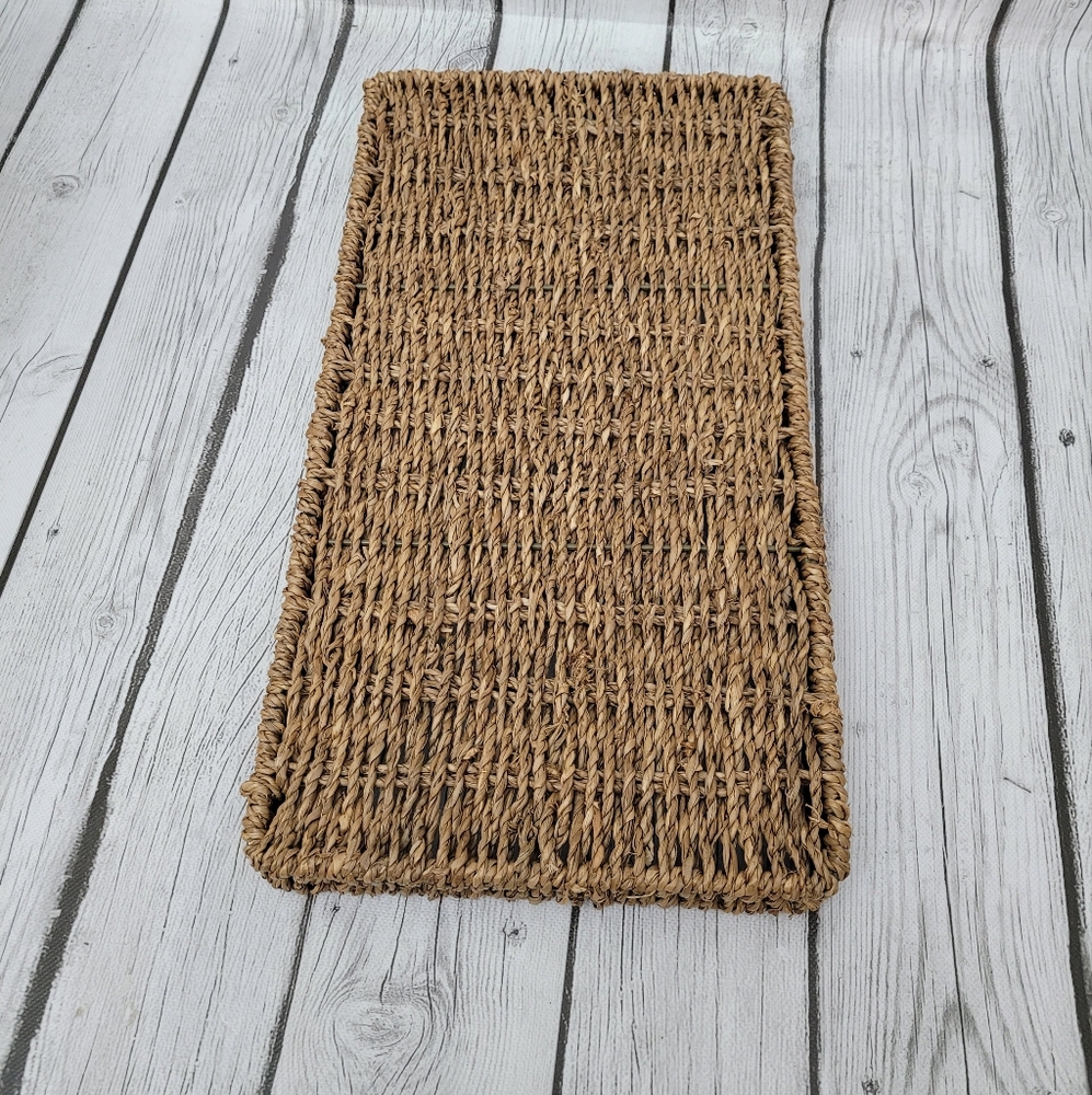Woven Rattan Decorative Tray - Picture 3 of 6
